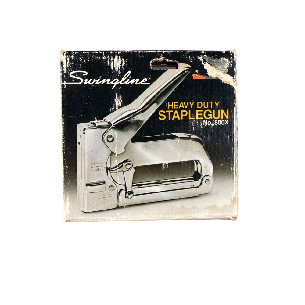 Swingline Heavy Duty Staplegun 800X Chrome Steel Manual Tacker Made in USA